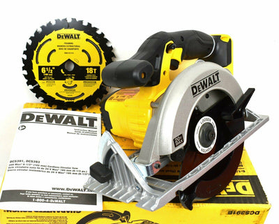 DEWALT 20V MAX Circular Saw, 6-1/2-Inch Blade,  0-50 Degree Bevel Capability, Bare Tool Only