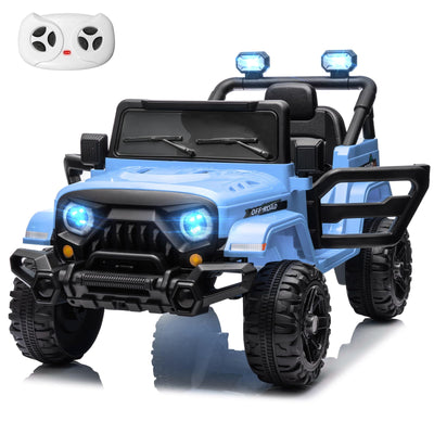 Electric Ride on Truck Car Remote Control, Twin 35W Motors 3.5MPH Max Speed, Bluetooth USB Music Player, 4 Wheels Suspension LED Lights Safety Belt, Gift for Boy & Girl-Rosy