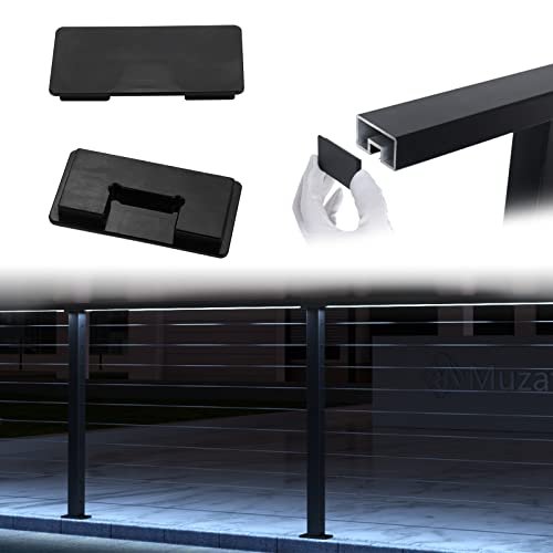 Muzata HL11 LED Handrail Accessories - 2pack End Cap Black High Strength POM Handrail Fittings, HA27