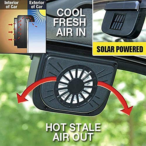 Solar Power Car Auto Air Vent Cool Fan Cooler Ventilation System Fan Exhaust