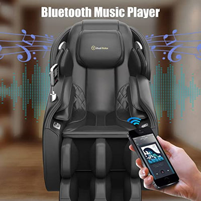 Relax Massage Chair, Full Body Zero Gravity SL-Track Shiatsu Massage Recliner Chair with Heat Body Scan Bluetooth Foot Roller, Favor-06 Blue